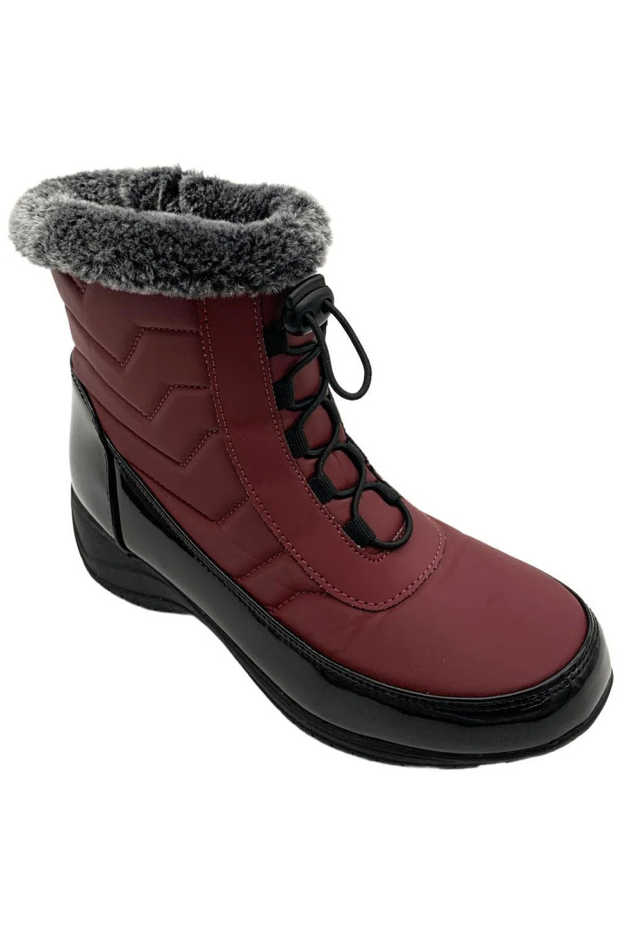 Khombu Women's Waterproof Bungee Winter Boots Margot Berry - Wide